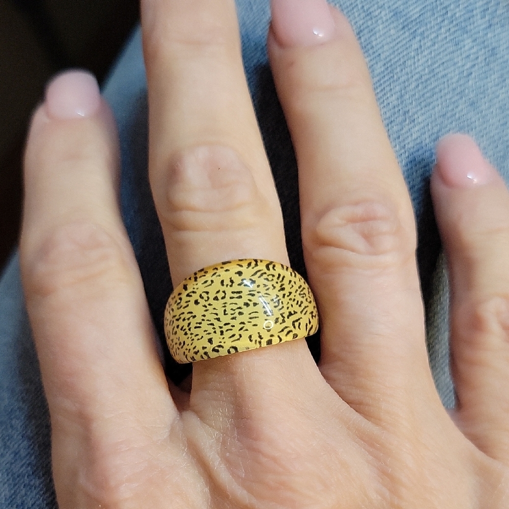 CHEETAH MICRO PRINT RING, METAL FREE